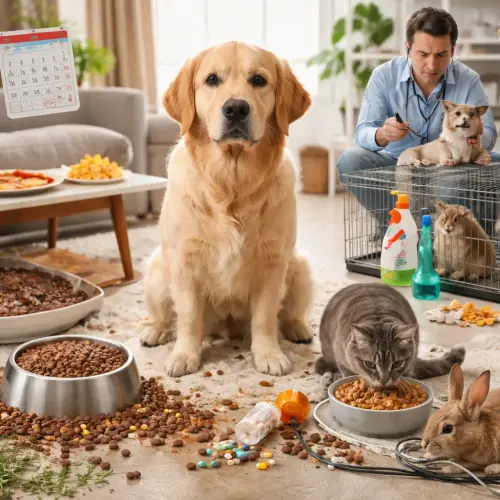 common pet care mistakes, overfeeding pets and obesity risks, skipping vet checkups impact on pet health