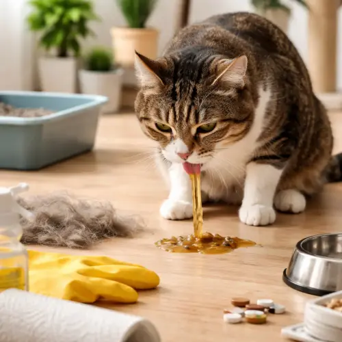 reasons your cat is vomiting, Reasons Your Cat Is Vomiting, why is my cat vomiting, what causes vomiting in cats